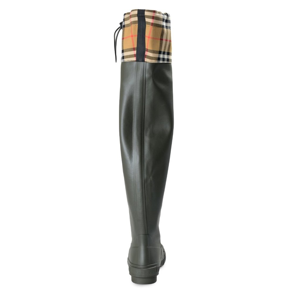 Burberry Women's "Freddie" Rubber High Rain Boots - Picture 3 of 8